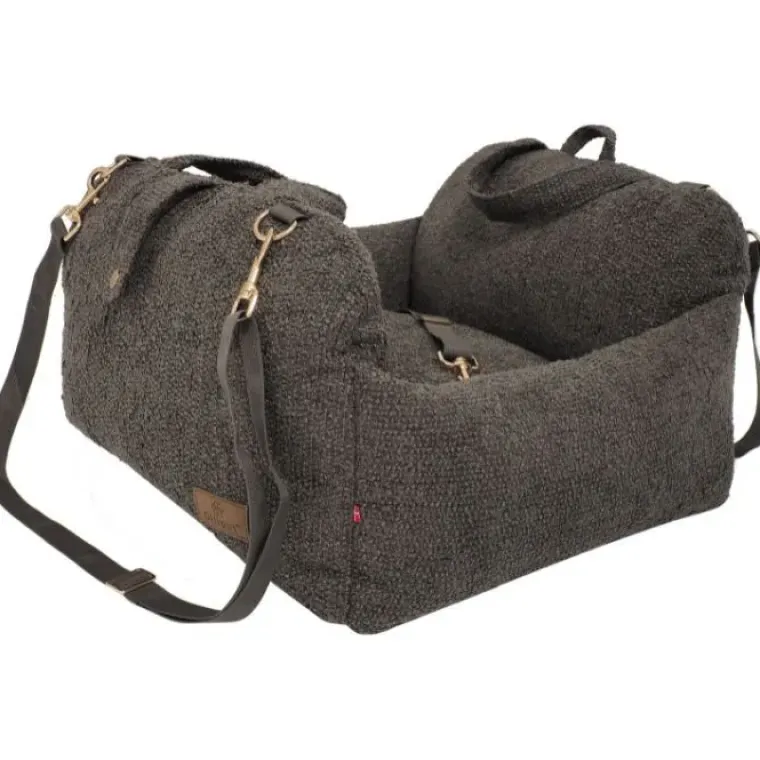 Hundetaske|Transporttasker Til Hunde^Ollipet Viga Hundebilsæde i Bouclé Stof | 3-i-1