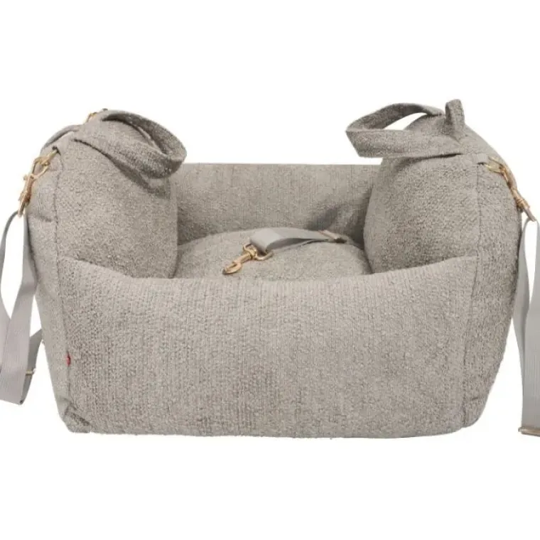 Hundetaske|Transporttasker Til Hunde^Ollipet Viga Hundebilsæde i Bouclé Stof | 3-i-1