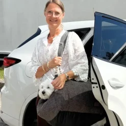 Hundetaske|Transporttasker Til Hunde^Ollipet Viga Hundebilsæde i Bouclé Stof | 3-i-1