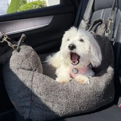 Hundetaske|Transporttasker Til Hunde^Ollipet Viga Hundebilsæde i Bouclé Stof | 3-i-1
