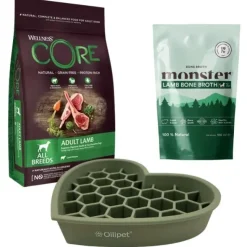 Hundemad|Single Protein & Foder & Godbidder^ Pakketilbud | CORE Lamb Slowfeeder Måltidspakke Til Hunde
