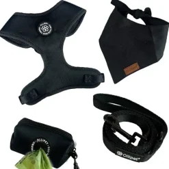 Hundeseler|Hundesnor^ Pakketilbud | Ollipet City Lux selesæt | Midnight Black