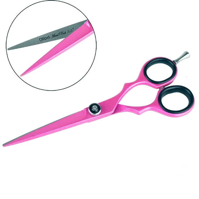 Pelsplejeredskaber|Lyserøde Favoritter^ Pakketilbud | Ollipet Metal Pink saksesæt 5,5"
