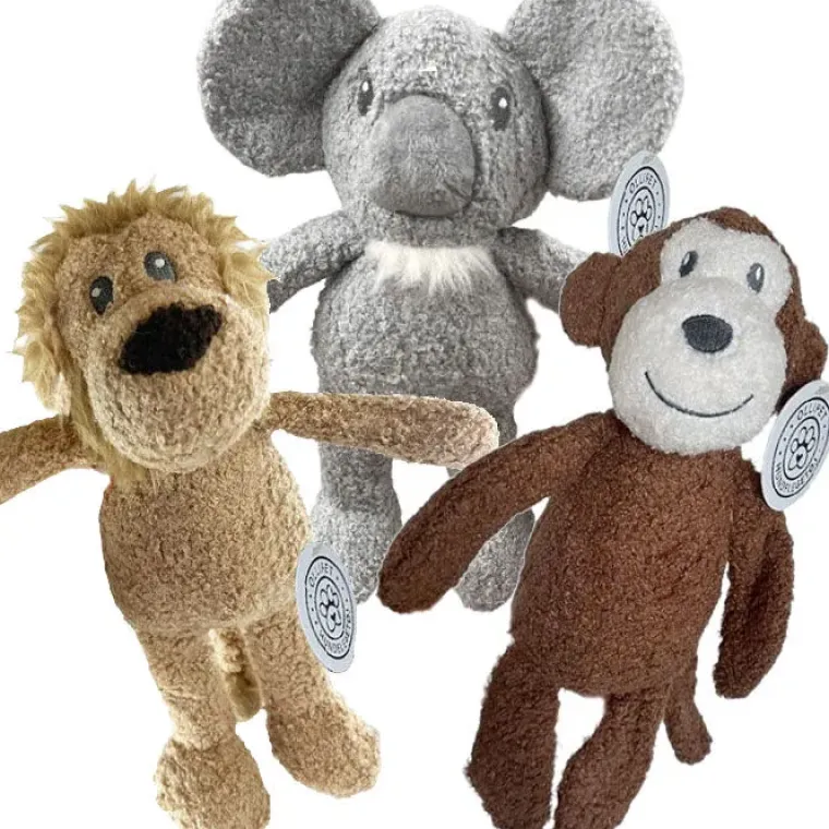 Ollipet Hundelegetøj|Plyslegetøj Til Hunde^ Pakketilbud | Ollipet Safari Friends | 3 stk