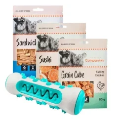 Mund-, Øre- Og Øjenpleje|Aktivitetslegetøj Til Hunde^ Pakketilbud | Ollipet toothbrush activity stick med godbidder