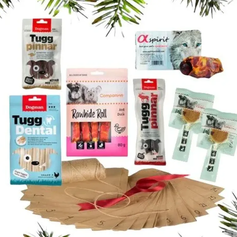 Julekurven|Godbidder Og Gnaveben^ Pakketilbud | Pak Selv Pakkekalender Til Hund