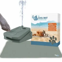 ☀️Sommerklar|Hundeferien^ Pakketilbud | Splash Water Fountain og Premium Kølemåtte