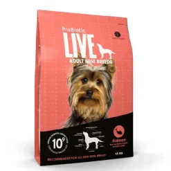 Hundemad^ProBiotic LIVE Hundefoder ProBiotic Live Mini Breeds Adult Laks | Tørfoder