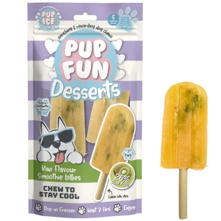 ☀️Sommerklar|Hundeferien^Pup Ice Pup Fun Smoothie is | Kiwi 2stk