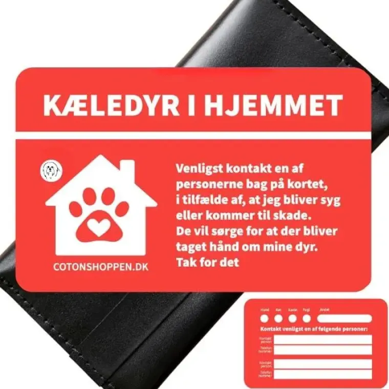 Gaveidéer Til Hundeelskeren|Artikler Til Hjemmet^Cotonshoppen Redningskort til dyr