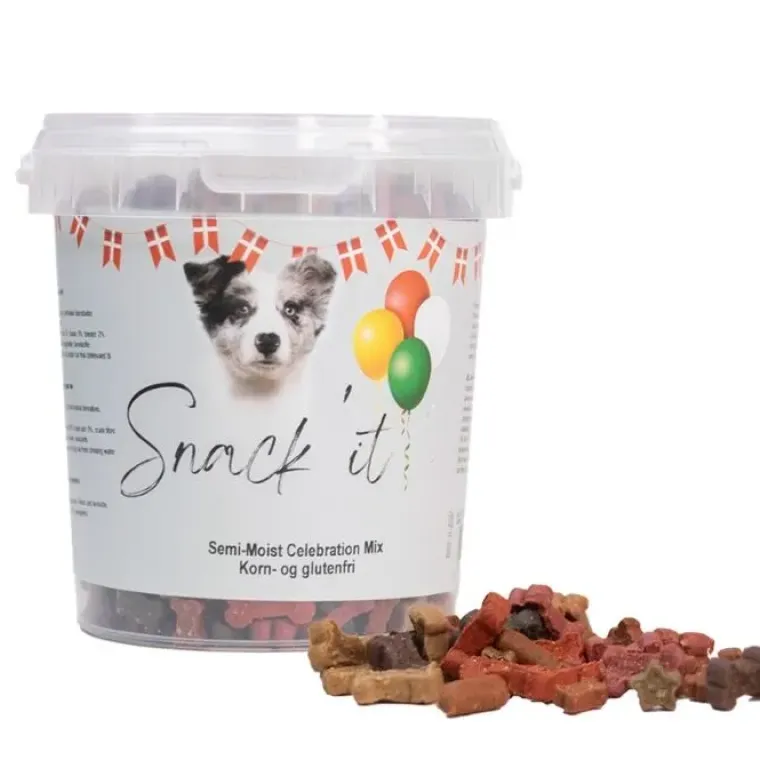 Hundefødselsdag|Godbidder Og Gnaveben^Snack'it Semi-Moist Celebration Mix | 500 g