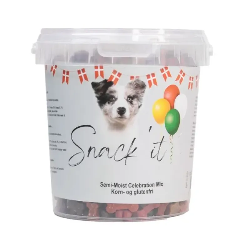 Hundefødselsdag|Godbidder Og Gnaveben^Snack'it Semi-Moist Celebration Mix | 500 g