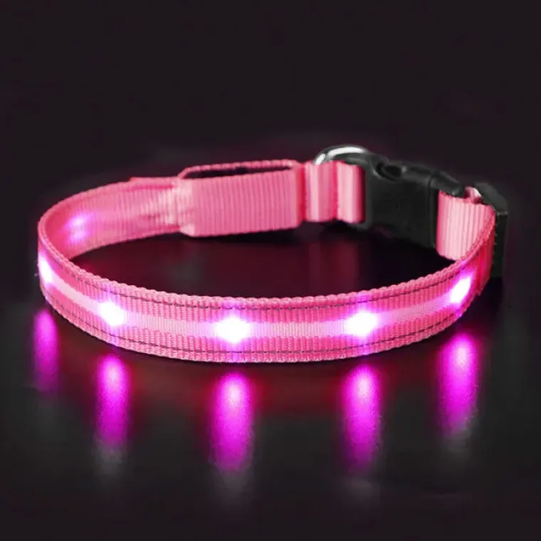 Hundehalsbånd|Løbeturen^Cotonshoppen The Dots LED Collar | Halsbånd med LED lys