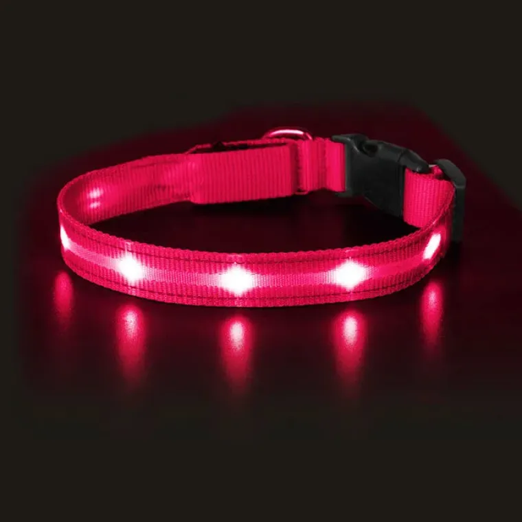 Hundehalsbånd|Løbeturen^Cotonshoppen The Dots LED Collar | Halsbånd med LED lys