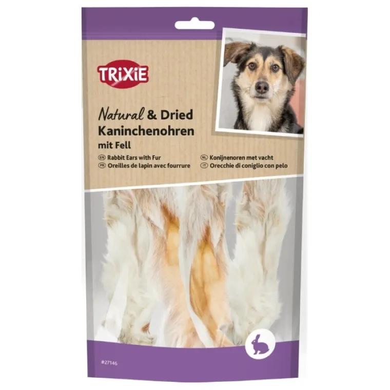 Godbidder Og Gnaveben^Trixie Kaninører med pels | 100g