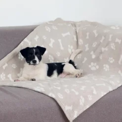Hundesenge^Trixie Kenny Hundetæppe m. hvide poter