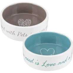 Hvalpe Accessories|Madskål Og Vandskål^Trixie Pet's Home hundeskål 300ml Gråbrun