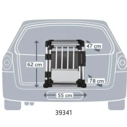 Biltransport Af Hund|Hundeferien^Trixie Transportboks i aluminium