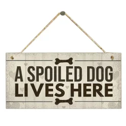 Gaveidéer Til Hundeelskeren|Artikler Til Hjemmet^Ollipet Træskilt med hundecitater