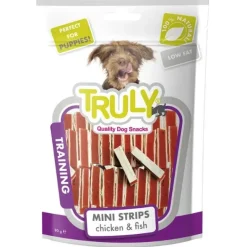 Hvalpegodbidder Og Gnaveben|Godbidder Og Gnaveben^Truly Dog Puppy Mini Strips | 90g