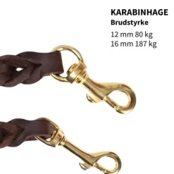 Hundesnor^Walk'it Justerbar Dressurline Læder/messing