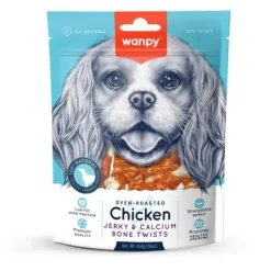 Godbidder Og Gnaveben^Wanpy Chicken Jerky & Calcium Bone Twists | 100g