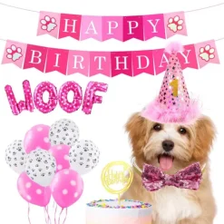 Hundefødselsdag|Lyserøde Favoritter^Ollipet WOOF fødselsdagspakke PINK